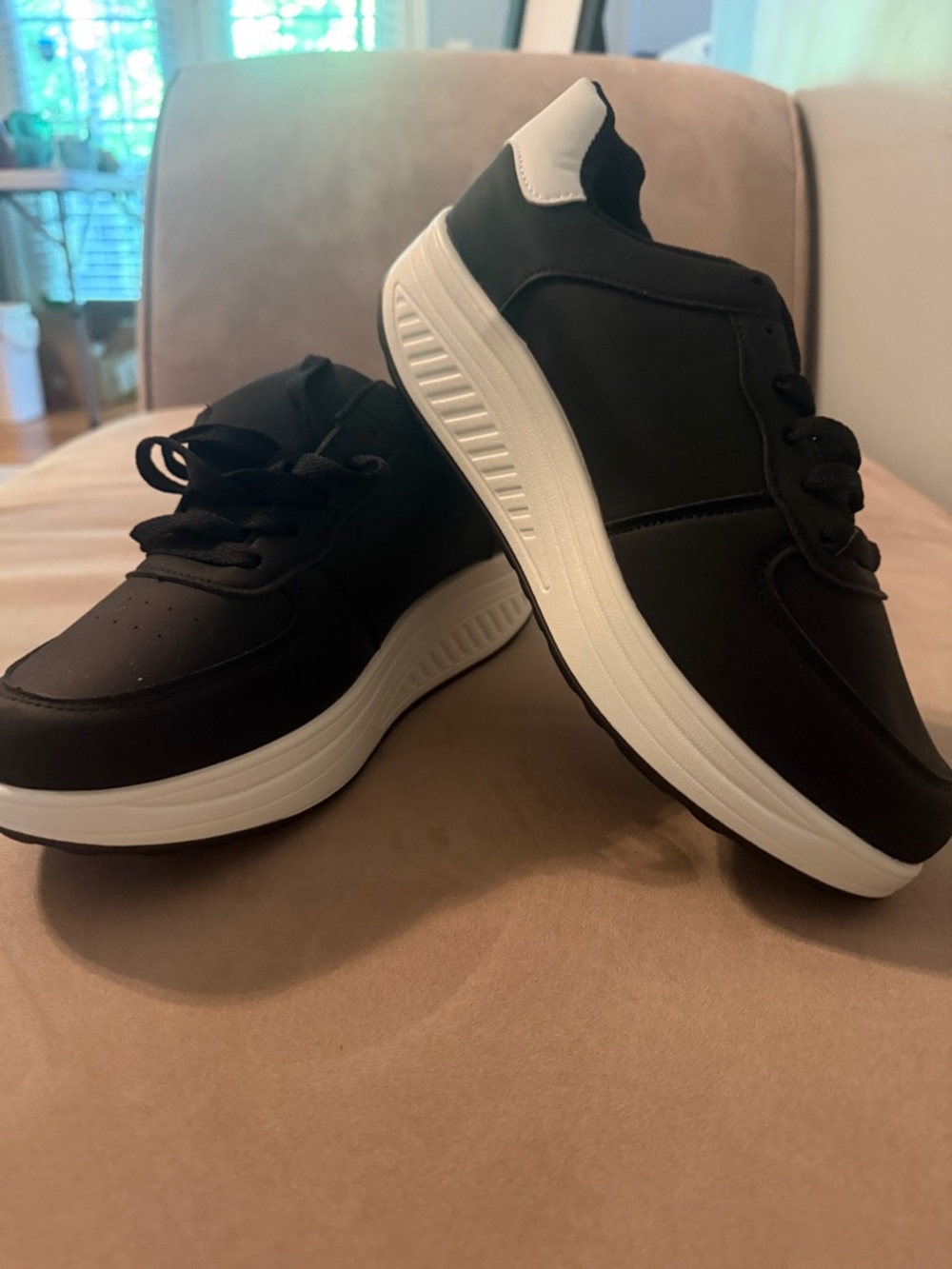 Black and White Women's Athletic Sneakers